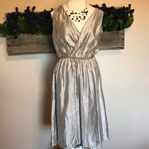 Loft Gold metallic dress